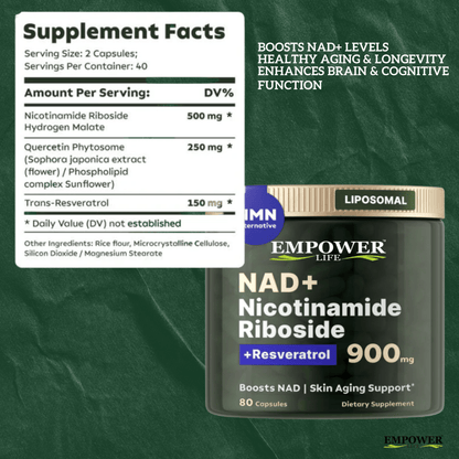 NAD+ Nicotinamide Riboside | 900 mg | 80 Ct